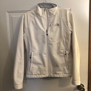 The north face apex bionic womens white zip up jacket Medium